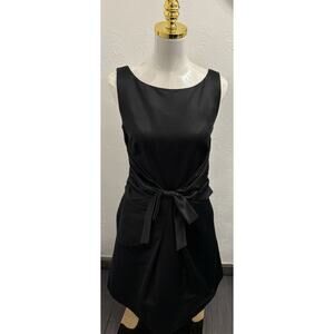 Kate Spade Jillian Bow Dress Black Size 8 Silk Blend Holiday Party Formal
